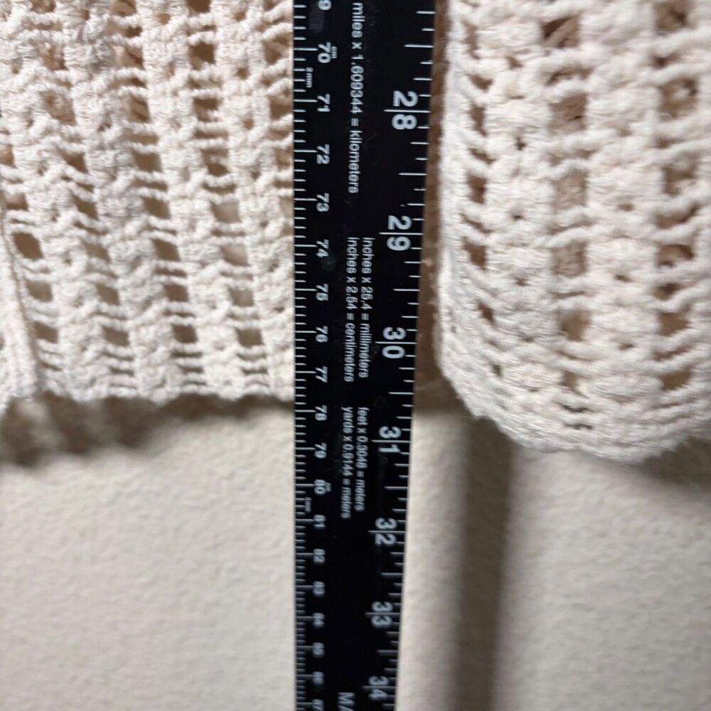 Cato Sweater Women's 22/24W Beige Open Knit Pullover Crochet Casual - Picture 5 of 8